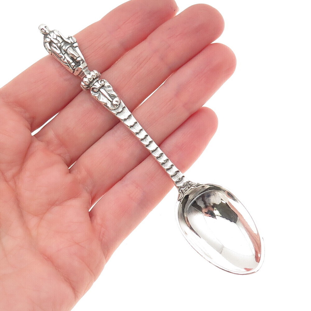 George Aldwinckle 925 Sterling Silver Antique 1862 London Apostle Coffee Spoon